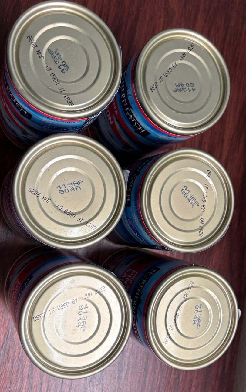 ORG.Wild Caught Wild Alaska Pink Salmon, 14.75 Oz Cans (6 Pack) Exp. 06/2027
