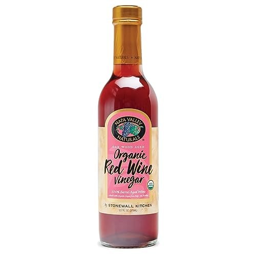 Organic Red Wine Vinegar 12.7oz Bottle Certified Organic Non-GMO Kosher Salad