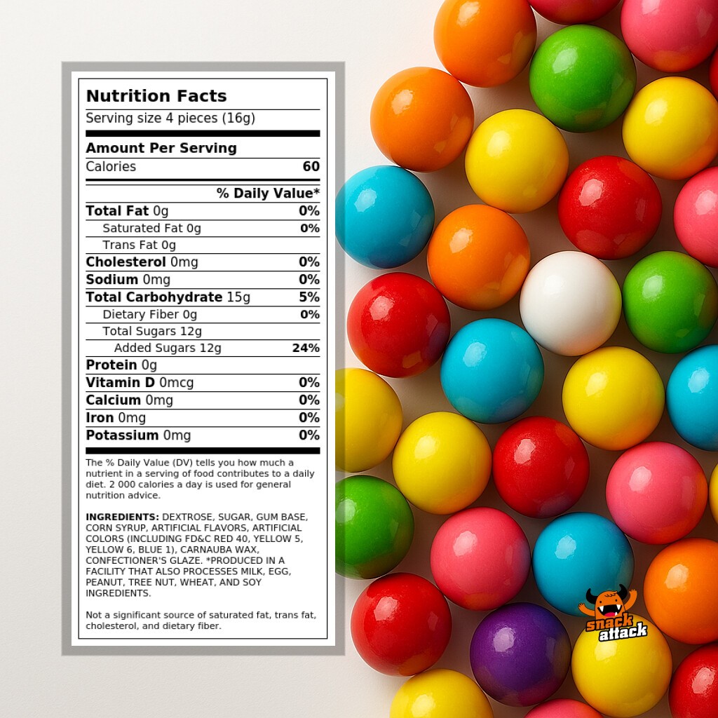 ASSORTED GUMBALLS 0.5in ~ fruity, vibrant, chewy ~ 3/4LB – 12OZ ~ SHIPS FREE