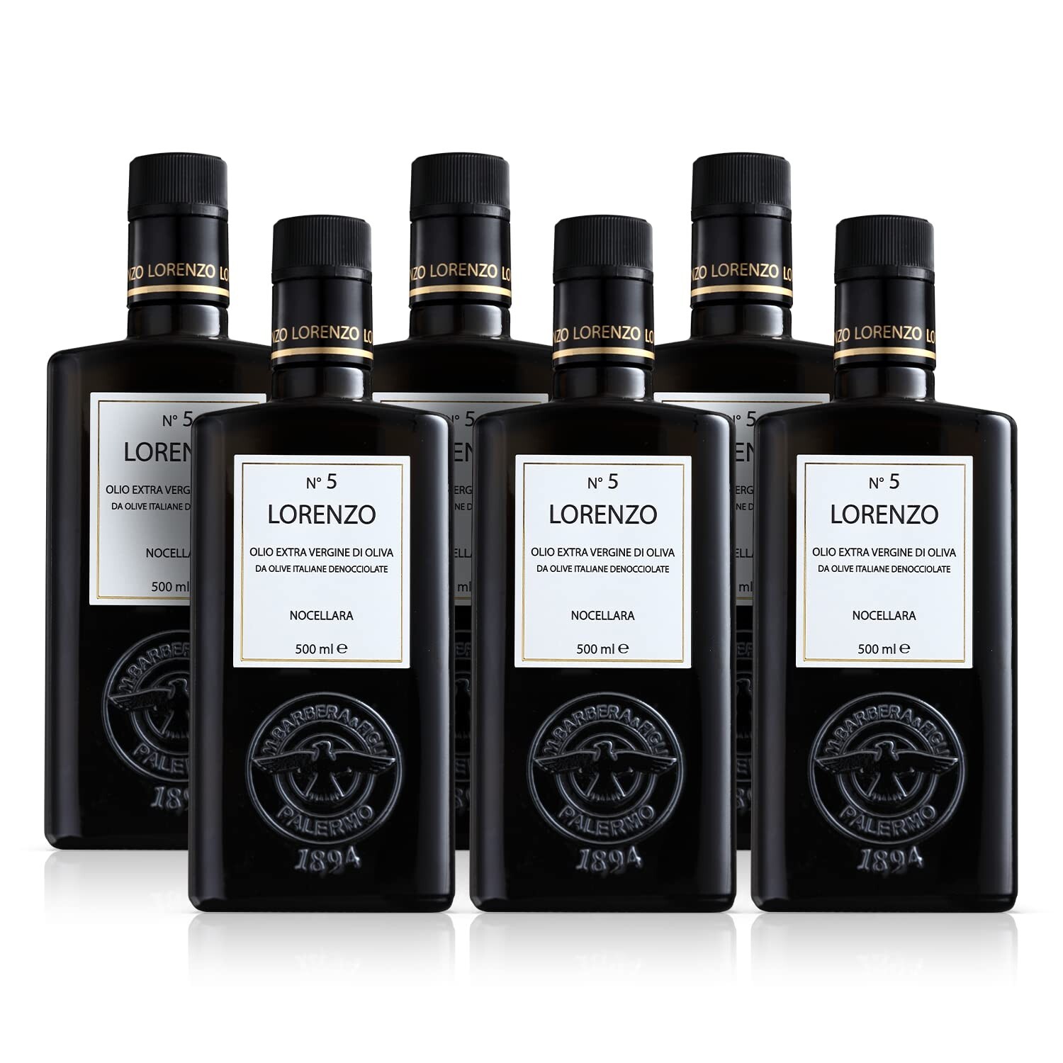 Barbera Lorenzo #5 (6 pack) Organic Extra Virgin DOP Olive Oil 500ml bottles
