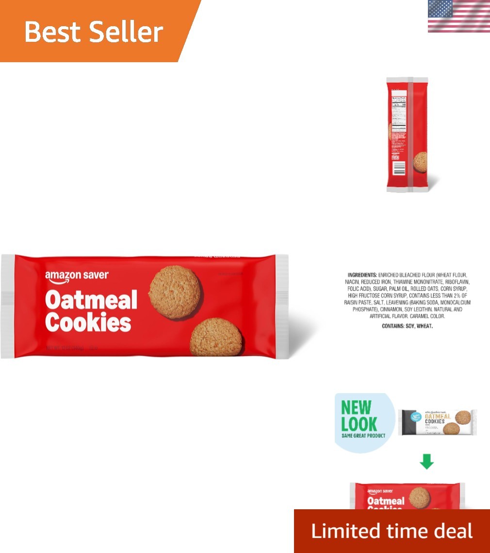12 Oz Box of Delicious Crunchy Oatmeal Raisin Cookies – Perfect Snack Treat