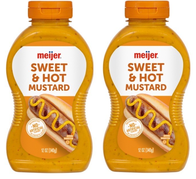 Meijer Sweet & Hot Mustard, 12 Ounces (2 Squeeze Bottles)