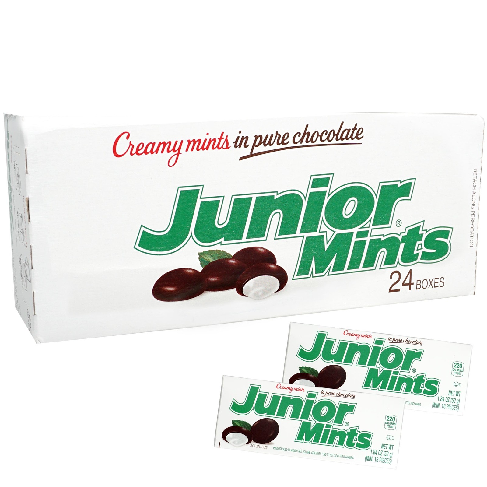 Junior Mints, 1.84-Ounce Boxes (Pack of 24) 1.84 Ounce 24), No Color