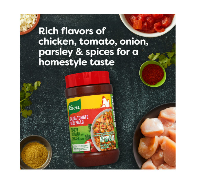Knorr Granulated Tomato with Chicken Flavor Bouillon Powder, 32 Oz Jar