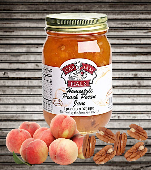 Peach Jam Varieties Homestyle~Handmade Jam 16oz 1 Pint All Natural Ingredients