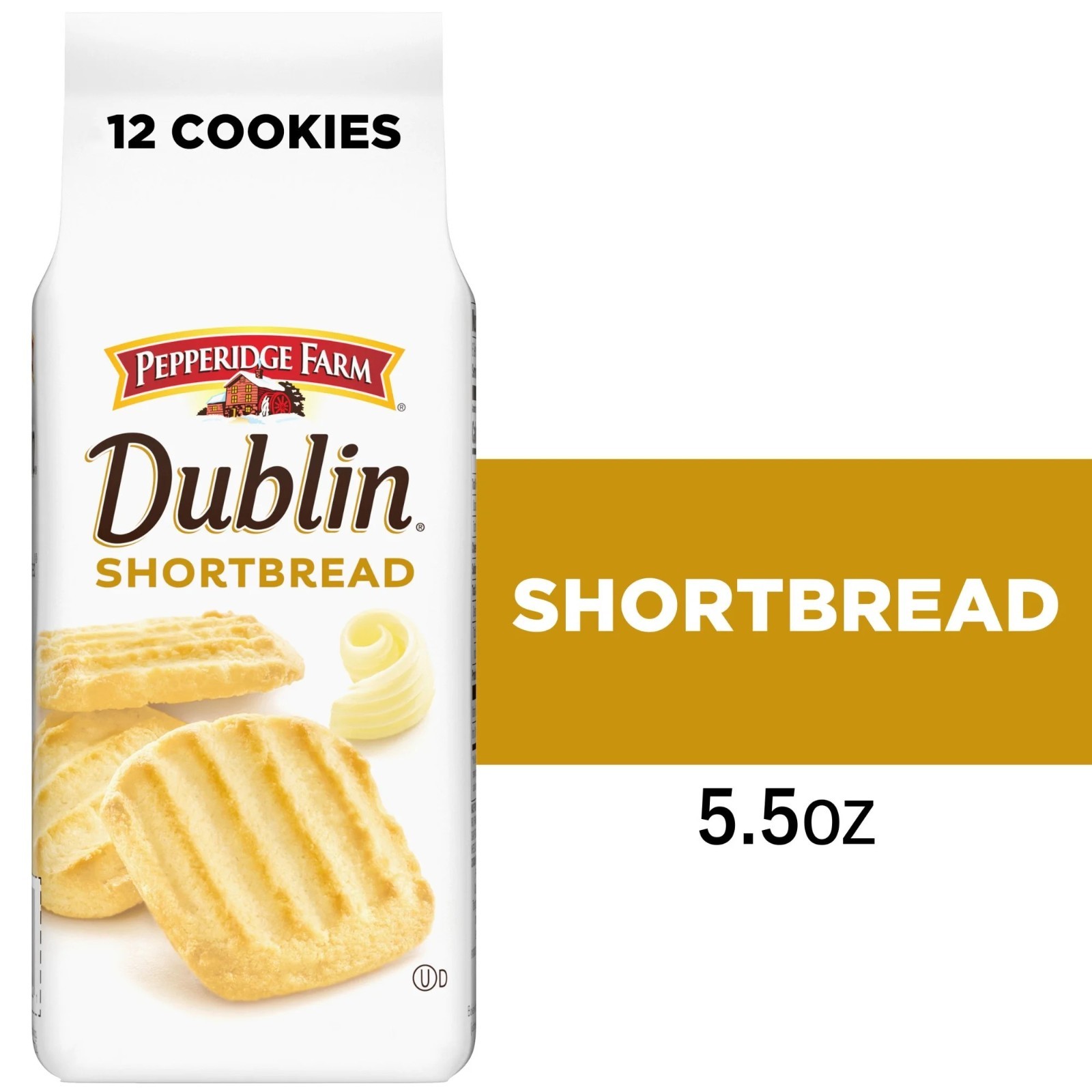 3x Pepperidge Farm DUBLIN SHORTBREAD Buttery Cookies 5.5 oz Bag – 3 PACK