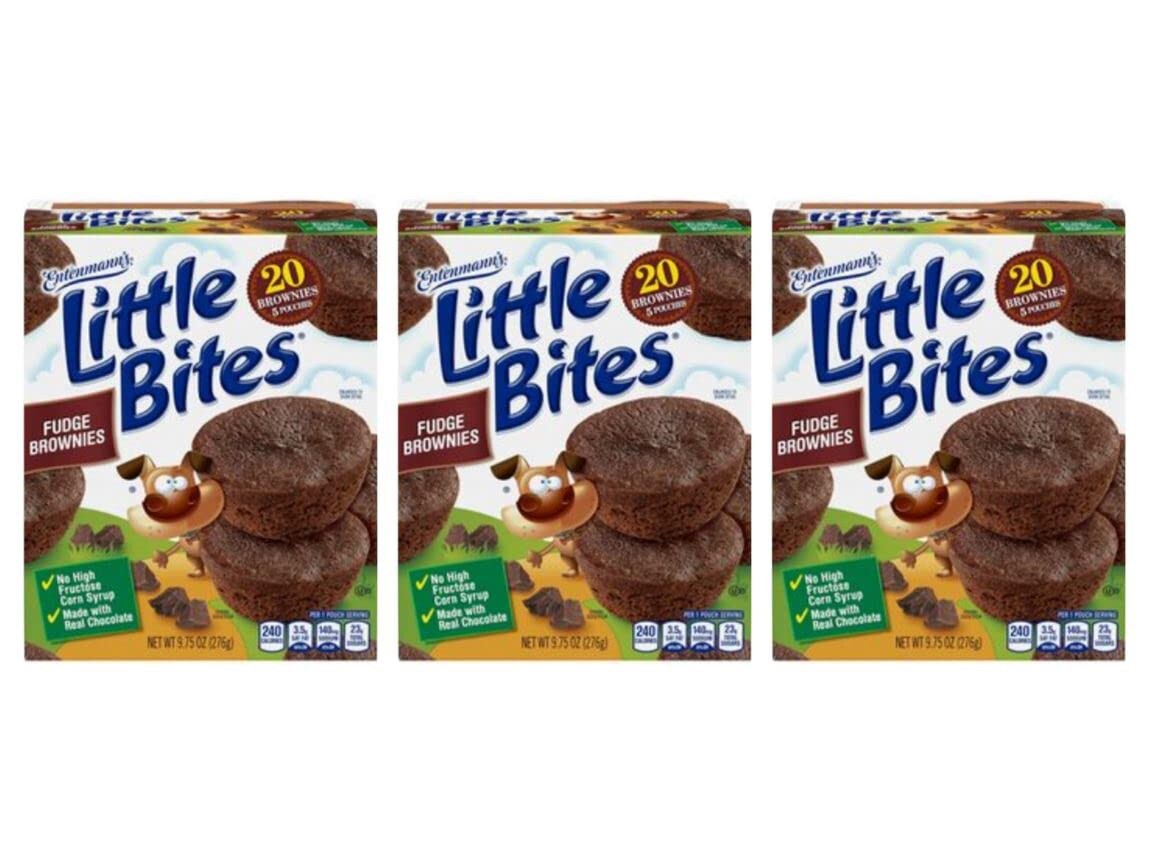 Entenmann’s Little Bites Fudge 🍫Brownie Mini Muffins, 3 pack (15 pouches total)