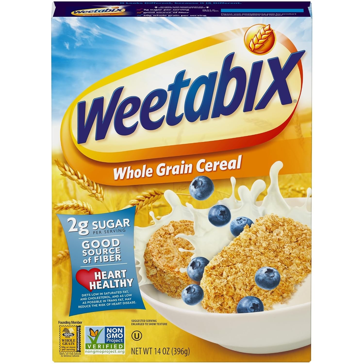 Whole Grain Cereal 14 oz Box Breakfast Snack Good Source of Fiber