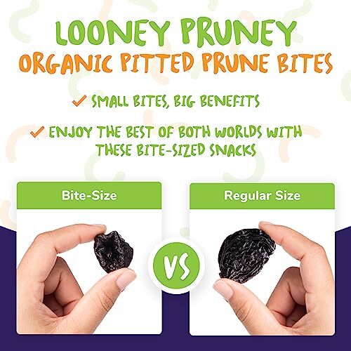 Looney Pruney Organic Pitted Dried Prunes for the Entire Assorted Sizes
