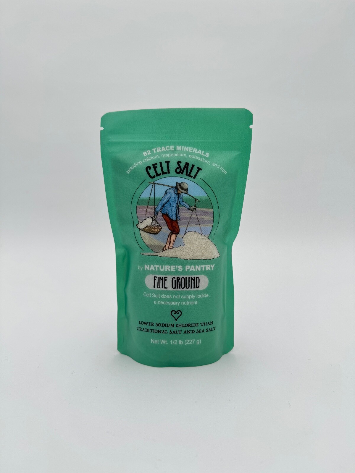 Celtic Sea Salt- Fine Ground 1/2 lb Resealable Bag Celt Salt Brand FREE SHIPPING