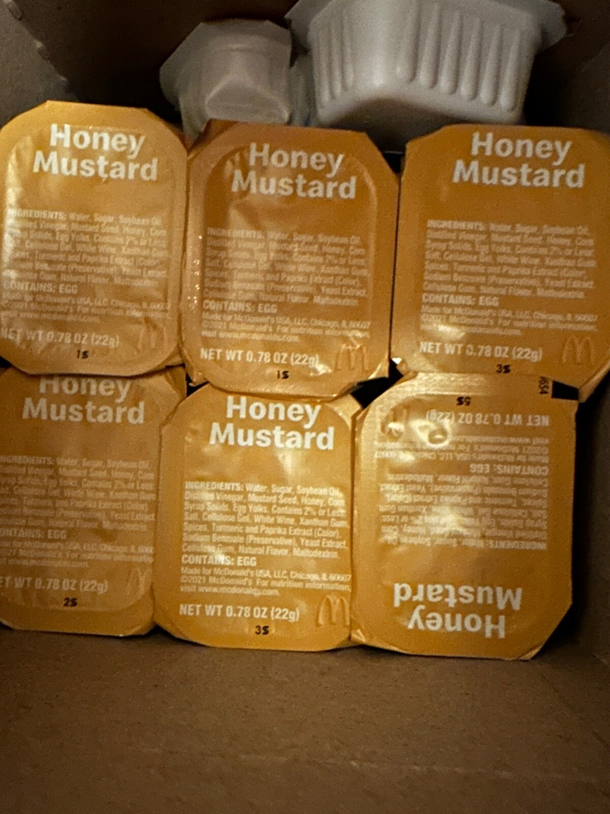 McDonald’s Honey Mustard Dipping Sauce (Lot Of 25)