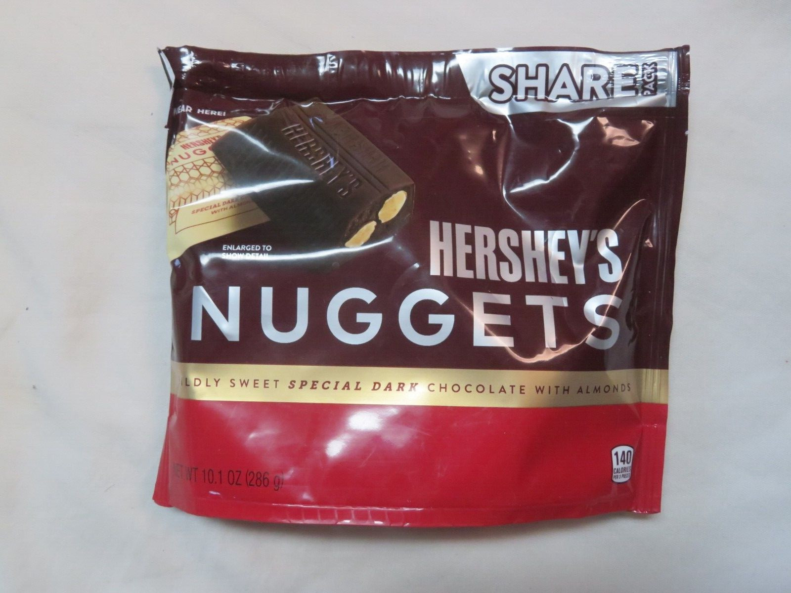 Hershey’s Nuggets Mildly Sweet Special Dark Chocolate w Almonds Truffles 10.1 Oz