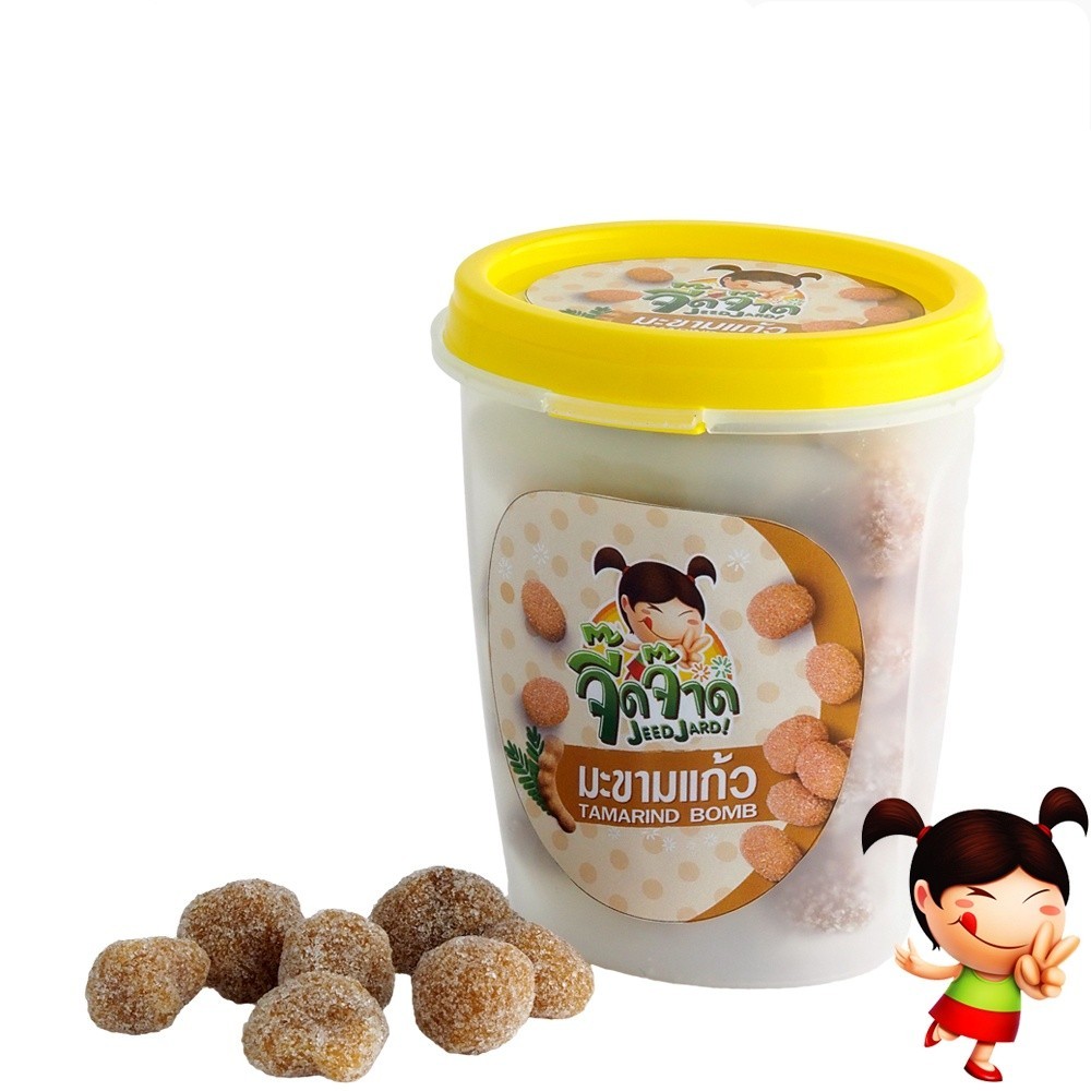JeedJard Tamarind Bomb Candy 180g x4 Thai Sweet Sour Tamarind Snack 720g