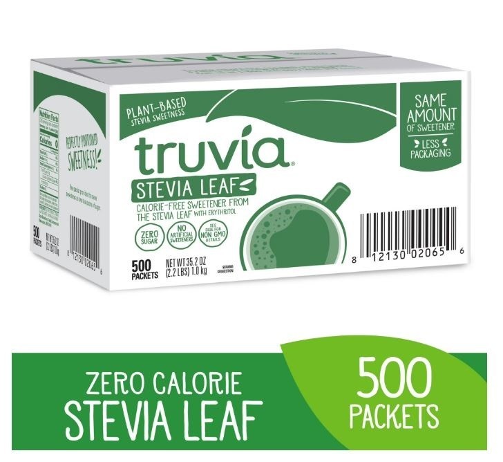 Truvia Natural Stevia Sweetener Packets, 35.2 Ounce, 500 Count (Pack of 1)
