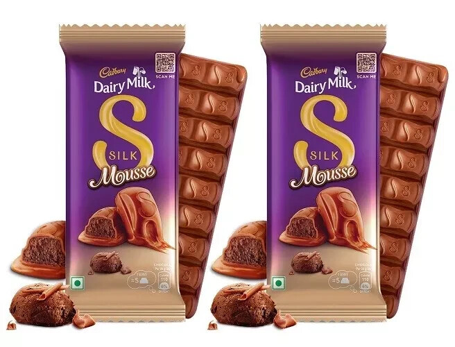 2 x Cadbury Dairy Milk Silk Mousse Chocolate Bar, 116 g