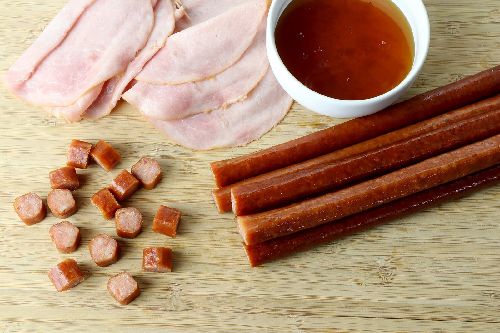 Honey Ham Sticks Naturally Smoked High Protein Low Carb 1lb Bulk Pack Healthy Sn