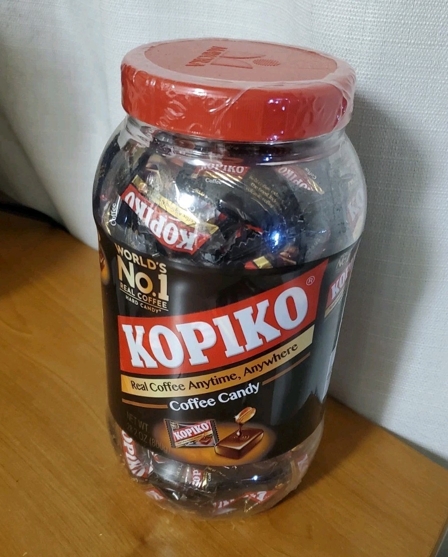 28.2 oz (800g) Jar Kopiko Coffee Candy, Original Coffee Flavor, 200 pieces