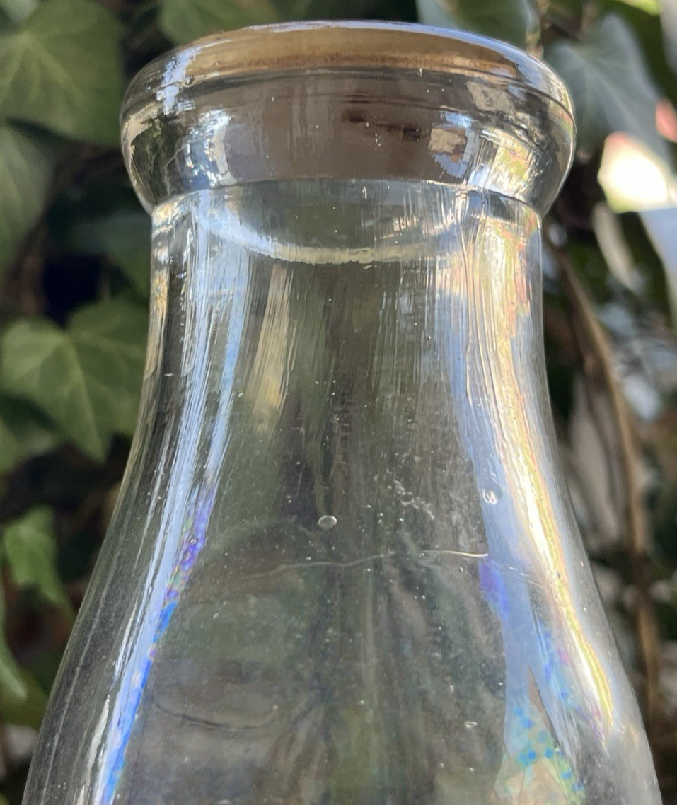 L.F. Wahl Pure Honey TRP milk bottle like container Chili N.Y. Monroe County pt