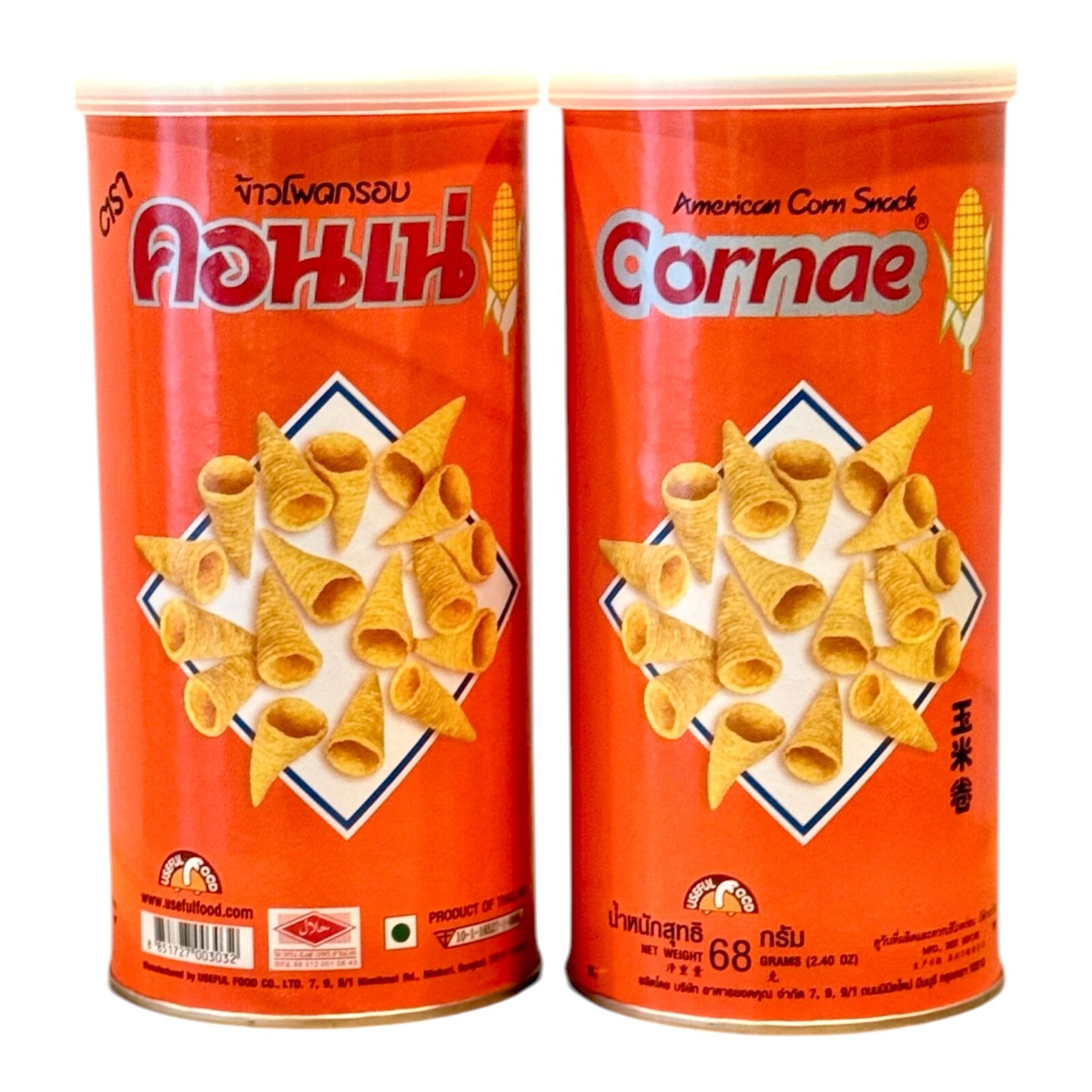 Cornae Thai Crispy Corn Snack – Classic Crunchy & Savory Treat, Fun Funnel Shape