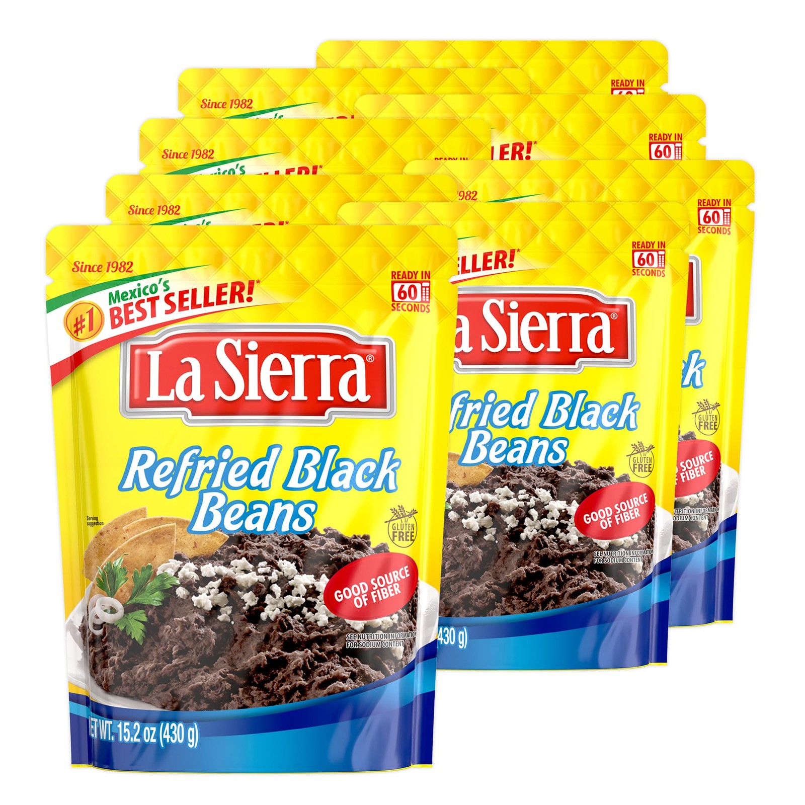 Refried Black Beans, ReadytoEat Vegetarian Refried Beans, 15.2 oz Pouch Pack …