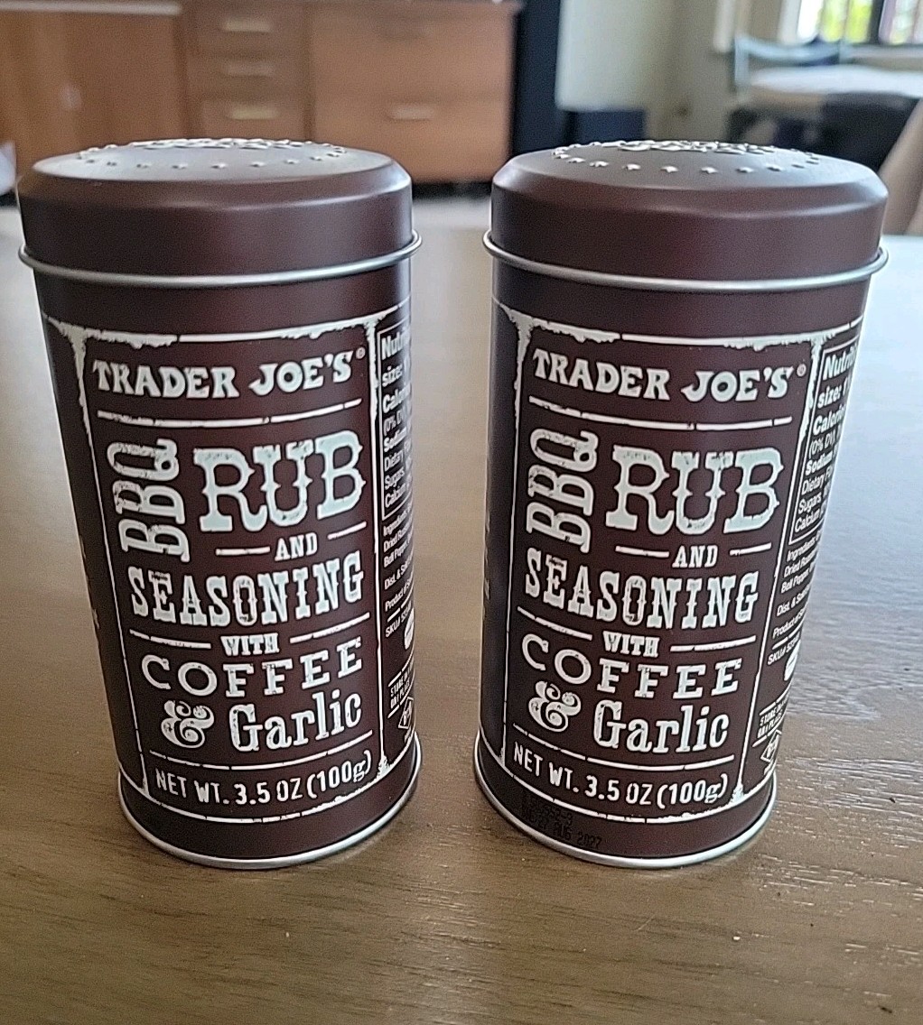 Trader Joes BBQ Rub and Seasoning with Coffee and Garlic 2 Pack Seasonal Only!