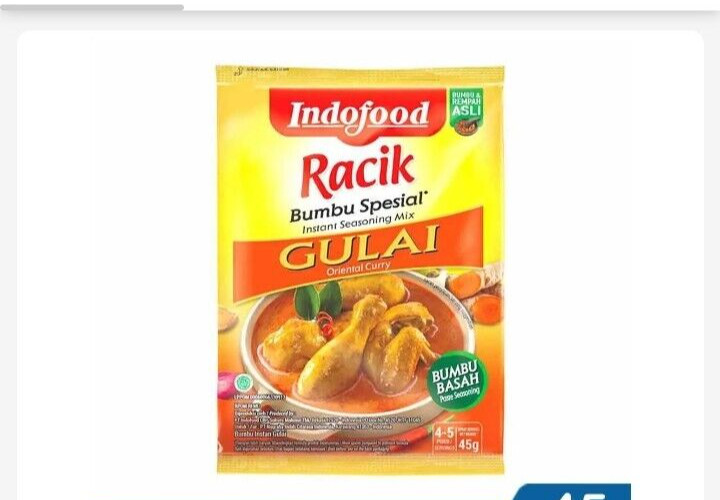 6 sachets of Indofood instant seasoning with different flavors