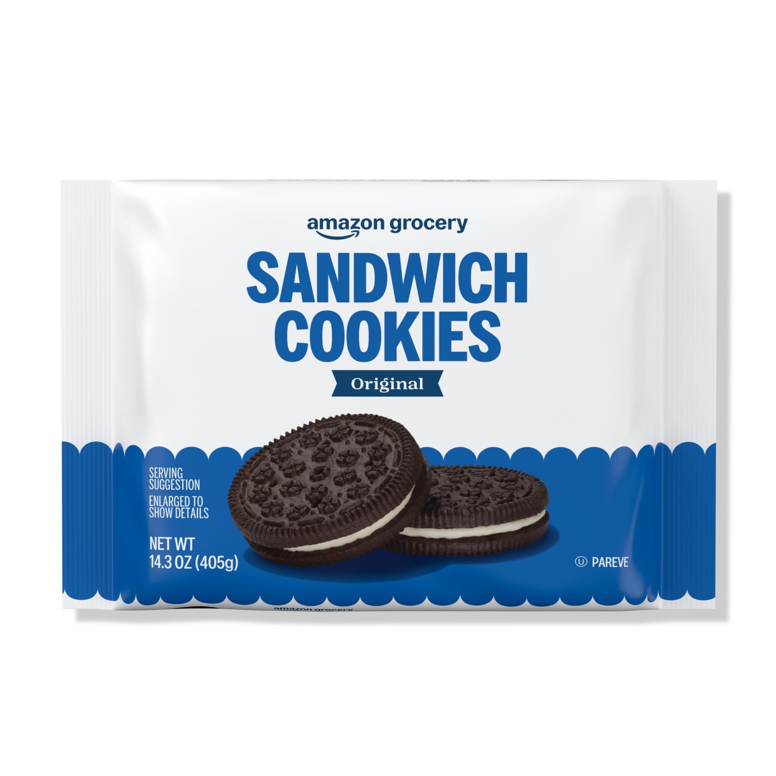 Amazon Grocery, Original Sandwich 14.3 Ounce (Pack of 1), Chocolate, Vanilla