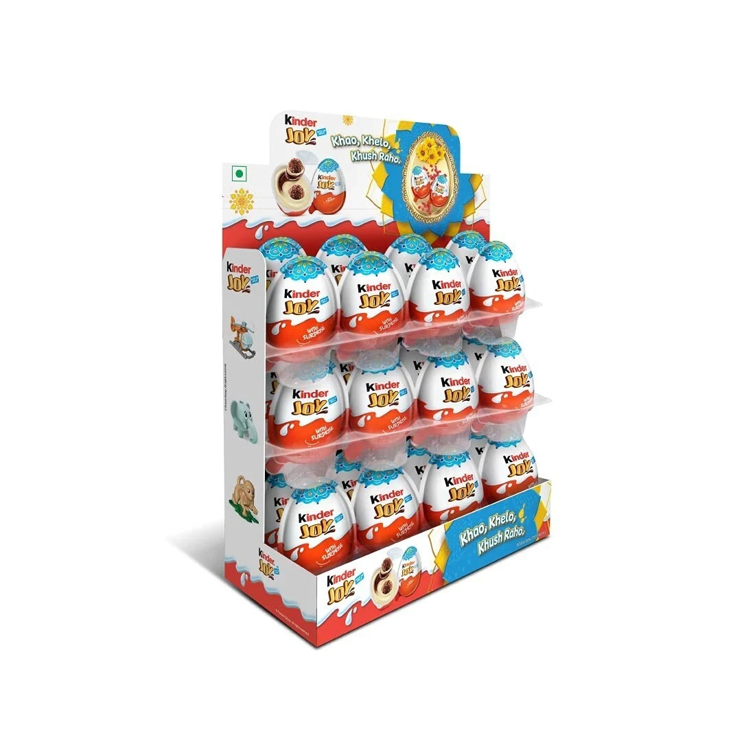 Kinder Joy Milk Chocolate Egg for Boys 20g Pack of 24 Surprise Toy Snack