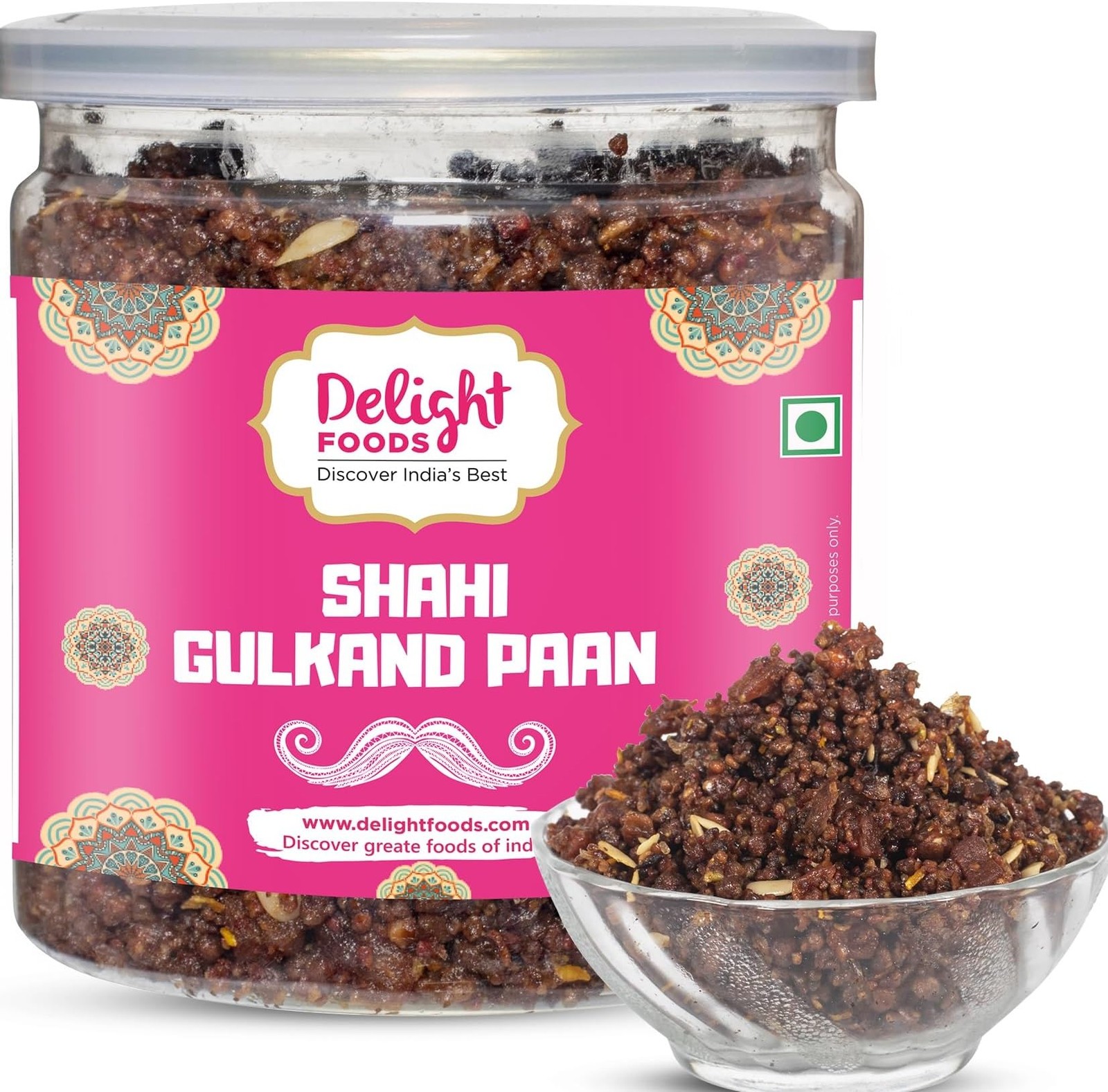 Delight Foods Gulkand Meetha Paan Mouth Freshener No Supari 300g