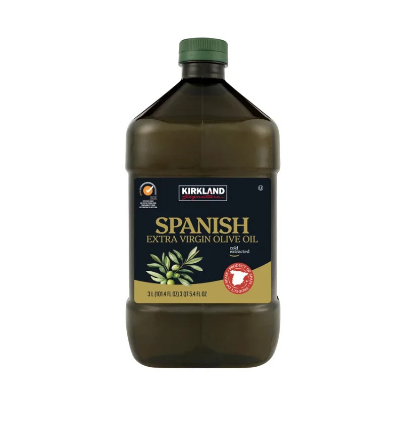 Kirkland Signature 100% Spanish Extra Virgin Olive Oil, 101 fl oz / 3 Liters