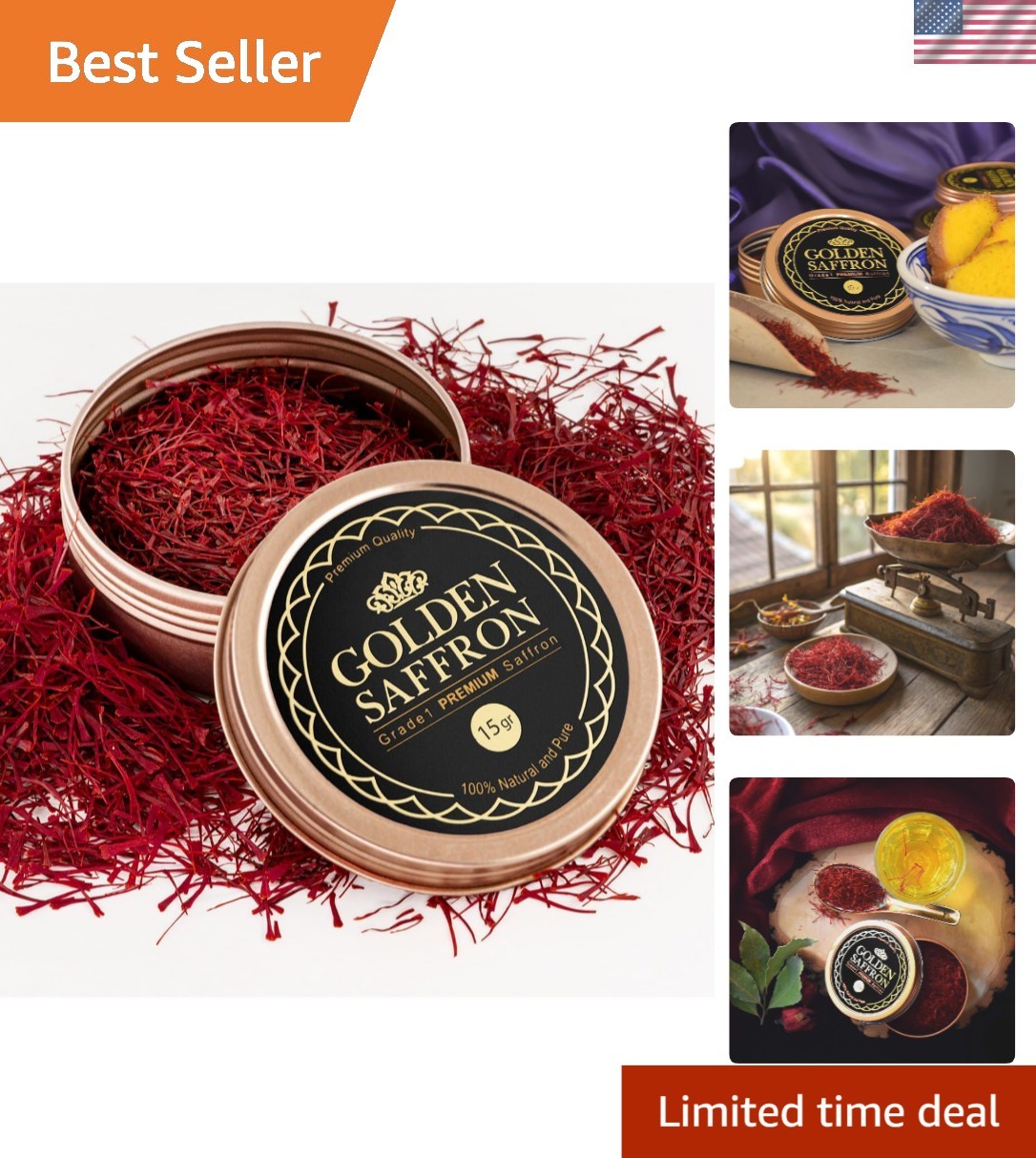 15g All Red Saffron Threads – Grade A+ Super Negin for Elite Culinary Dishes