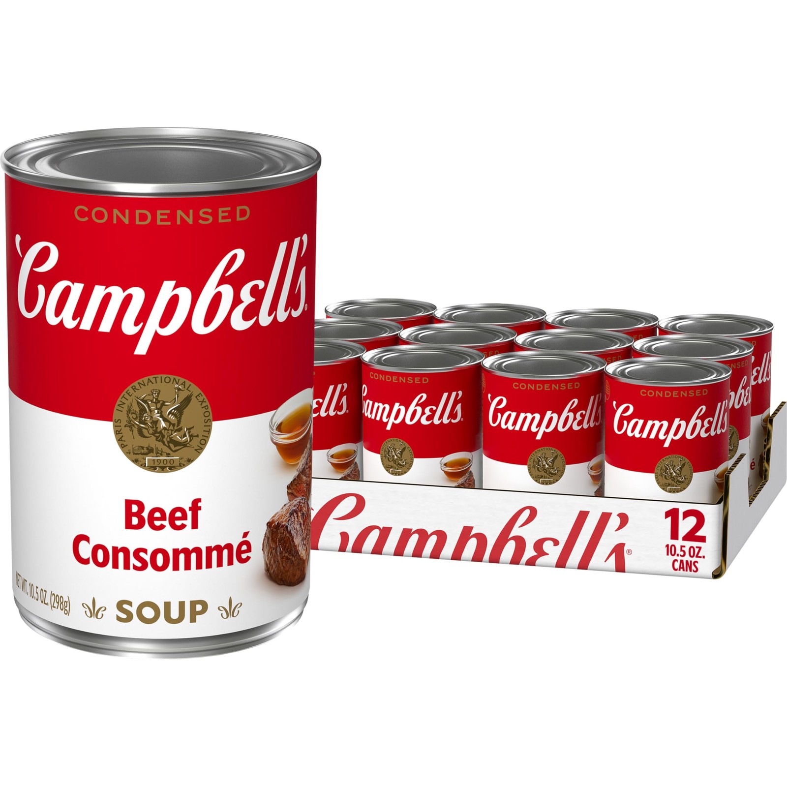Campbell’s Condensed Beef Consomme Soup, 10.5 oz Can Ounce (Pack of 12)