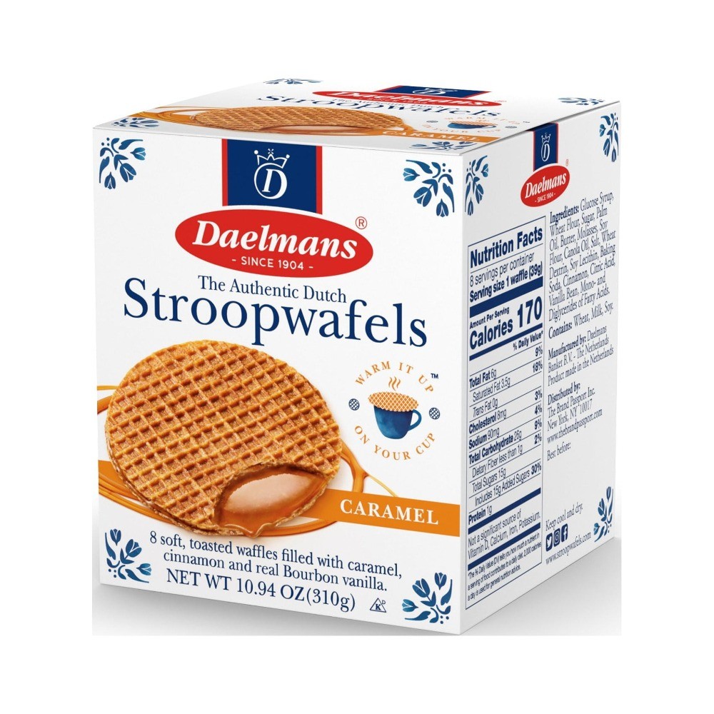 (3 pack) Daelmans Caramel Stroopwafels, Delicious Syrup Waffles, 10.94 oz
