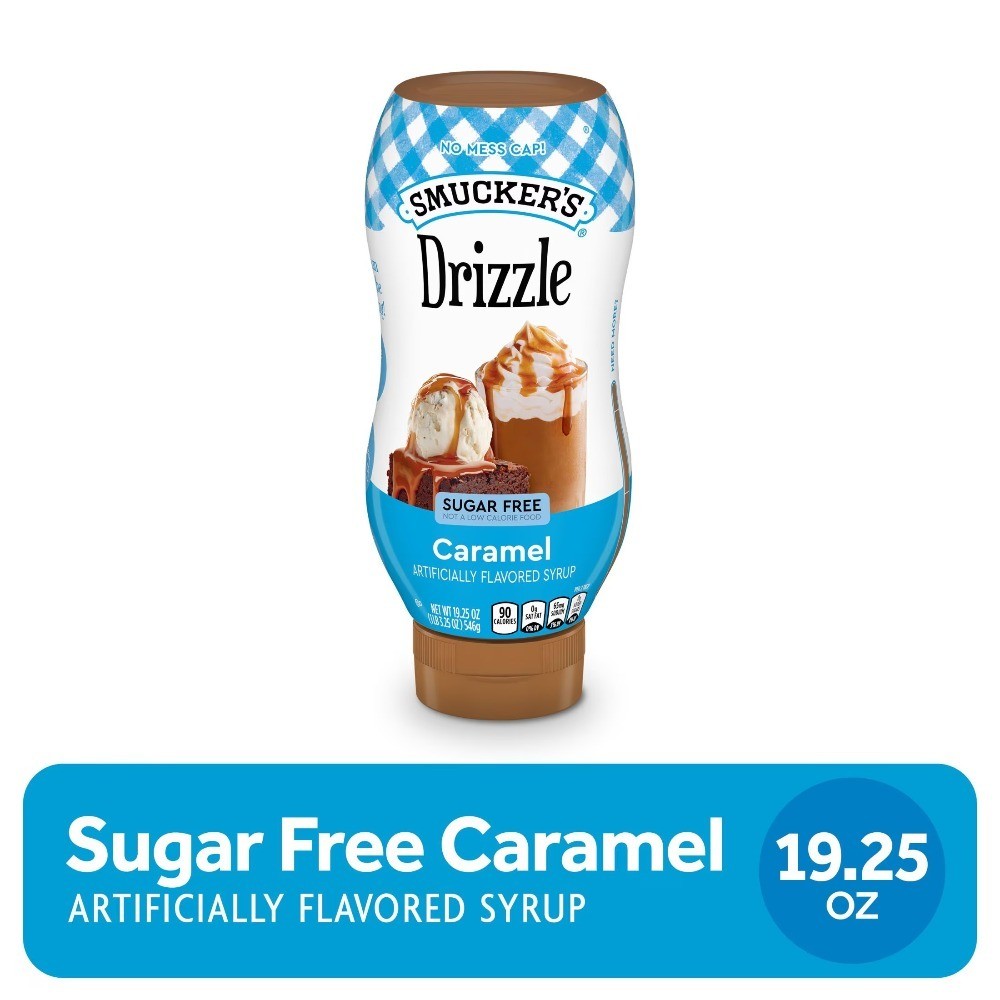 Sugar Free Caramel Flavored Syrup, 3 Pack, 19.25 oz Squeezable Bottles