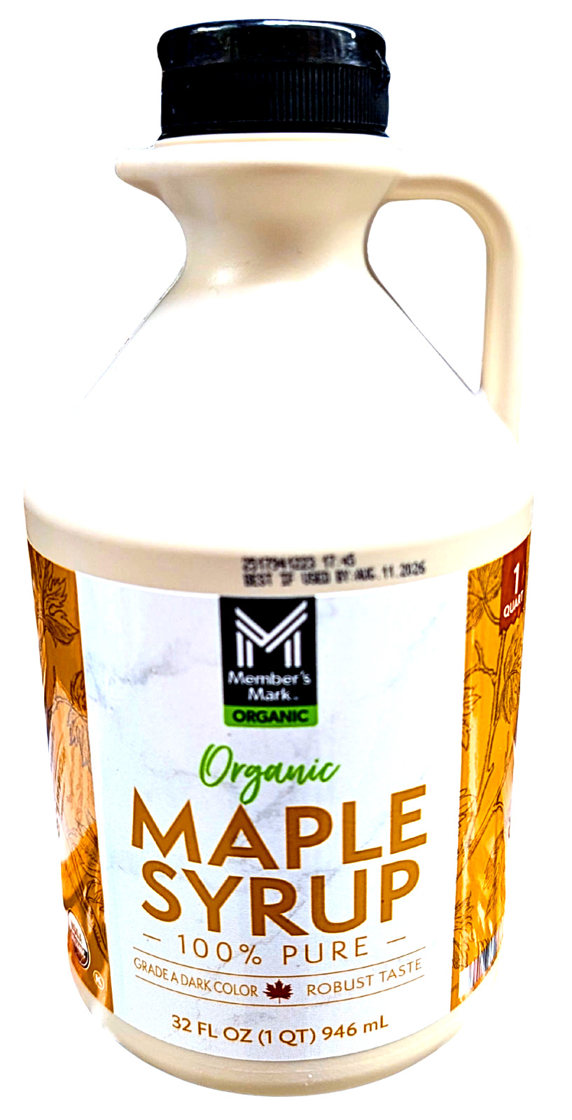 Member’s Mark Organic 100% Pure Maple Syrup 32 Oz EXP 08/2026