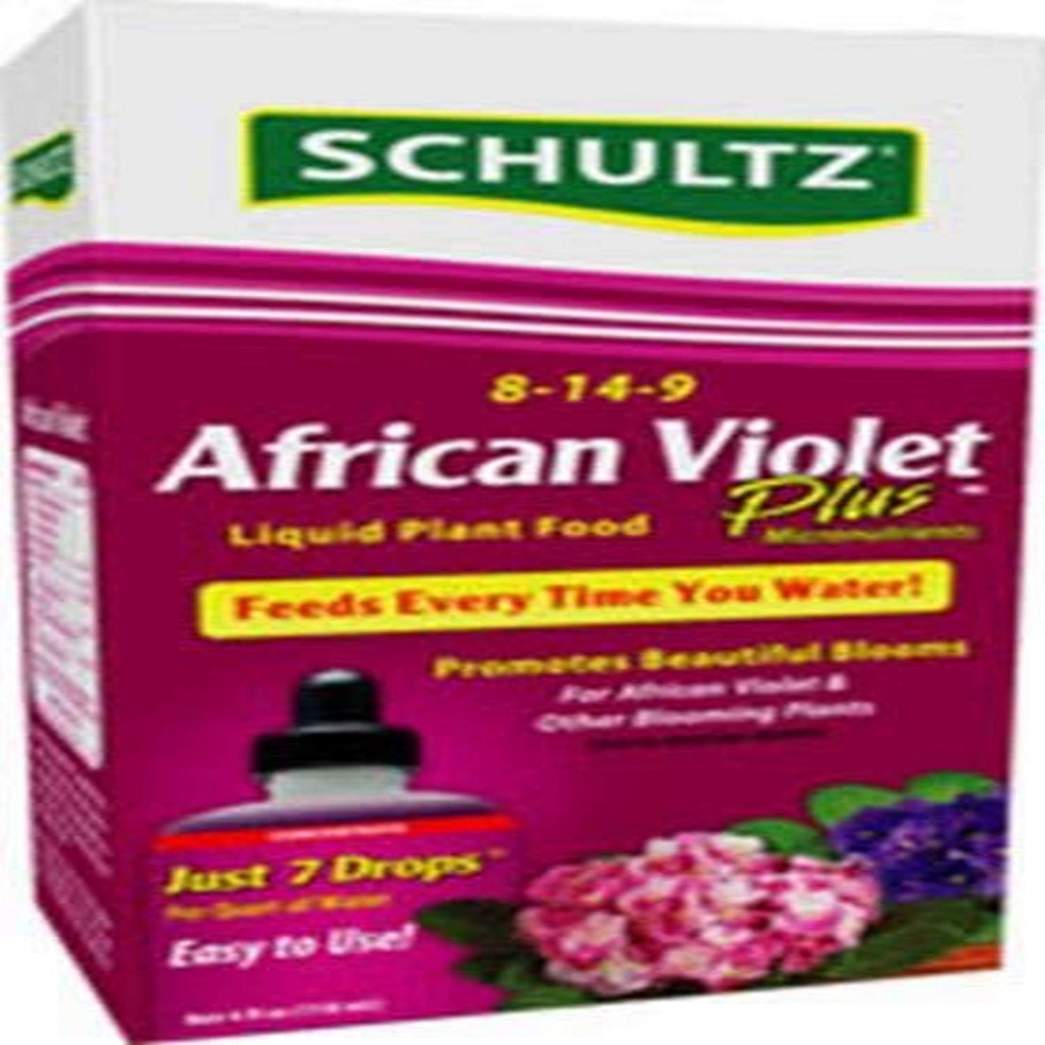 Schultz SPF44900 African Violet Plus Liquid Plant Food 8-14-9, 4 4 oz, Multi