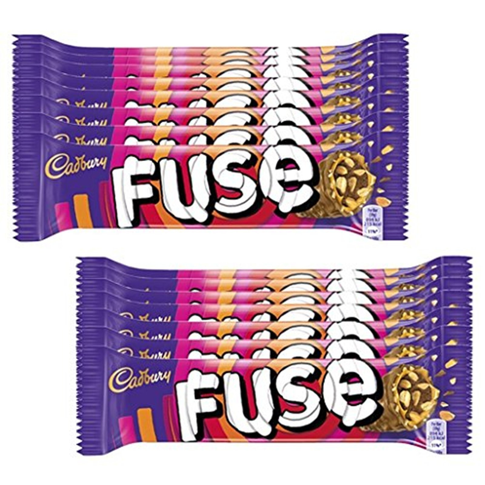 20x 22g Cadbury Fuse Chocolate Lot of 20 Free Shipping Worldwide
