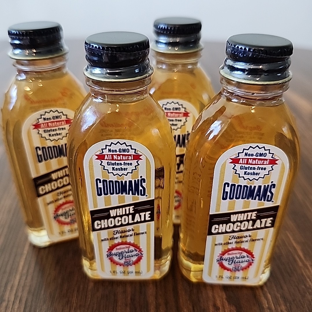 Goodmans Flavor White Chocolate Lot (4) 1oz Bottles Exp 2027 New Sealed Baking