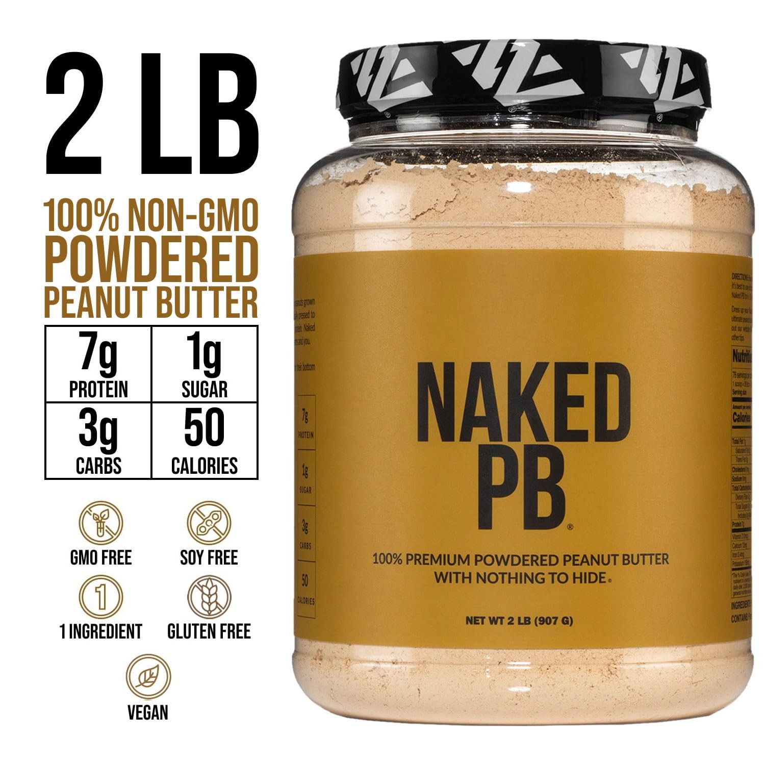 2 LB Powdered Peanut Butter from US Farms – Bulk, Only 1 Ingredient Roasted …