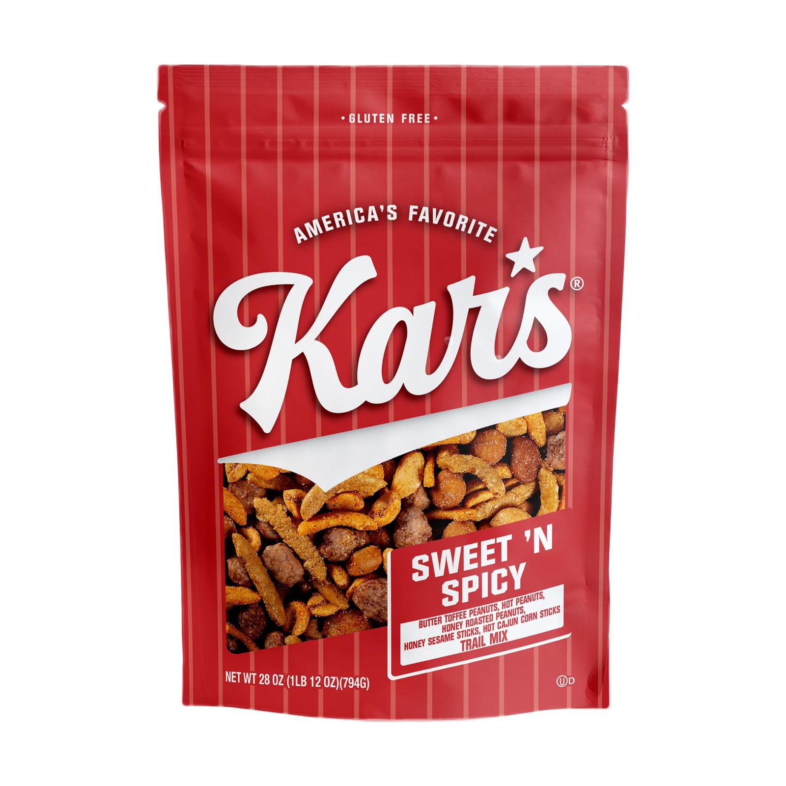 Kar’s Nuts Sweet ‘N Spicy Trail Mix, 28 oz – Resealable Pouch (Pack of 1), Gl…