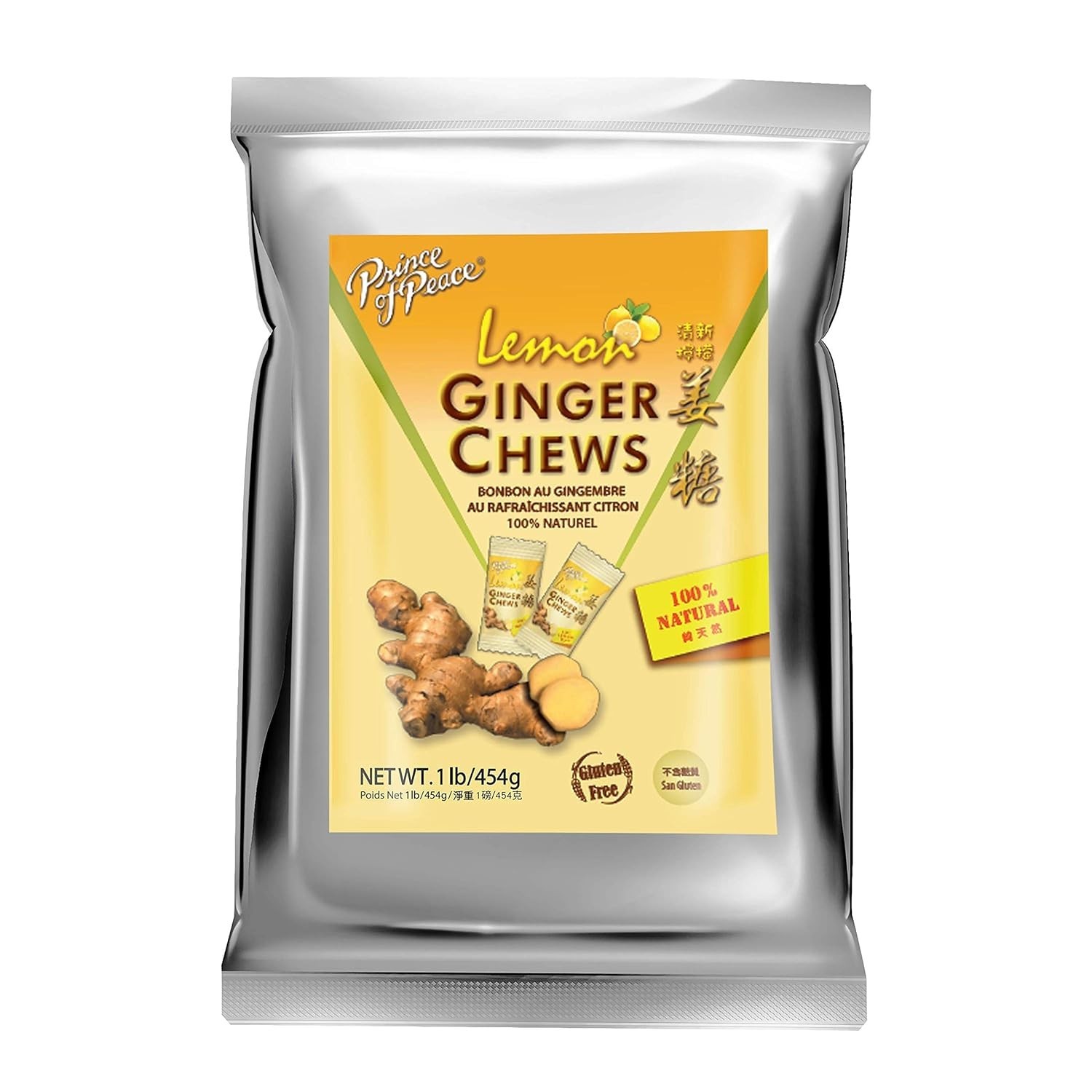 Prince of Peace Original Ginger Chews, 1 lb. – Candied Ginger Select Flavor