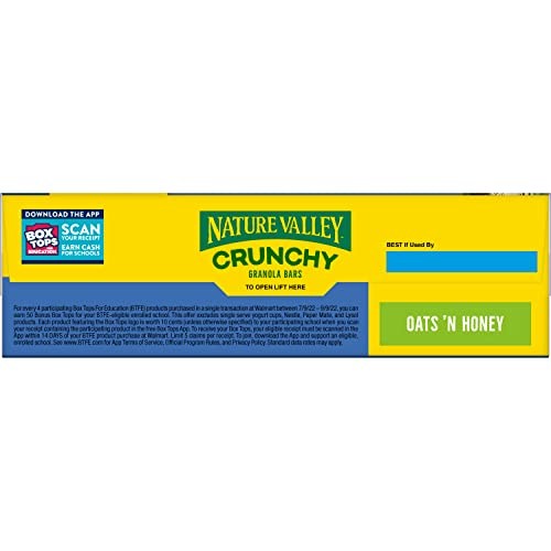 Nature Valley Crunchy Granola Bars, Oats ‘n 15 Count (Pack of 1), Green
