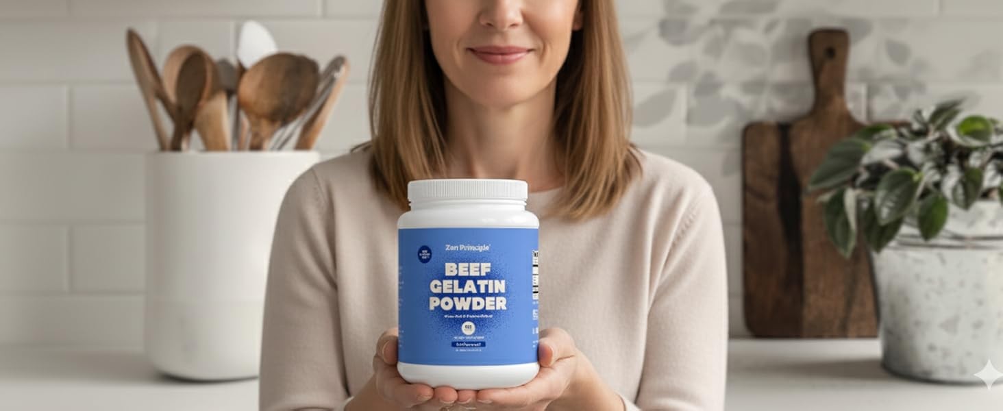 Grass-Fed Gelatin Powder, 3 lb. Custom Anti-Aging Protein for Healthy Hair,