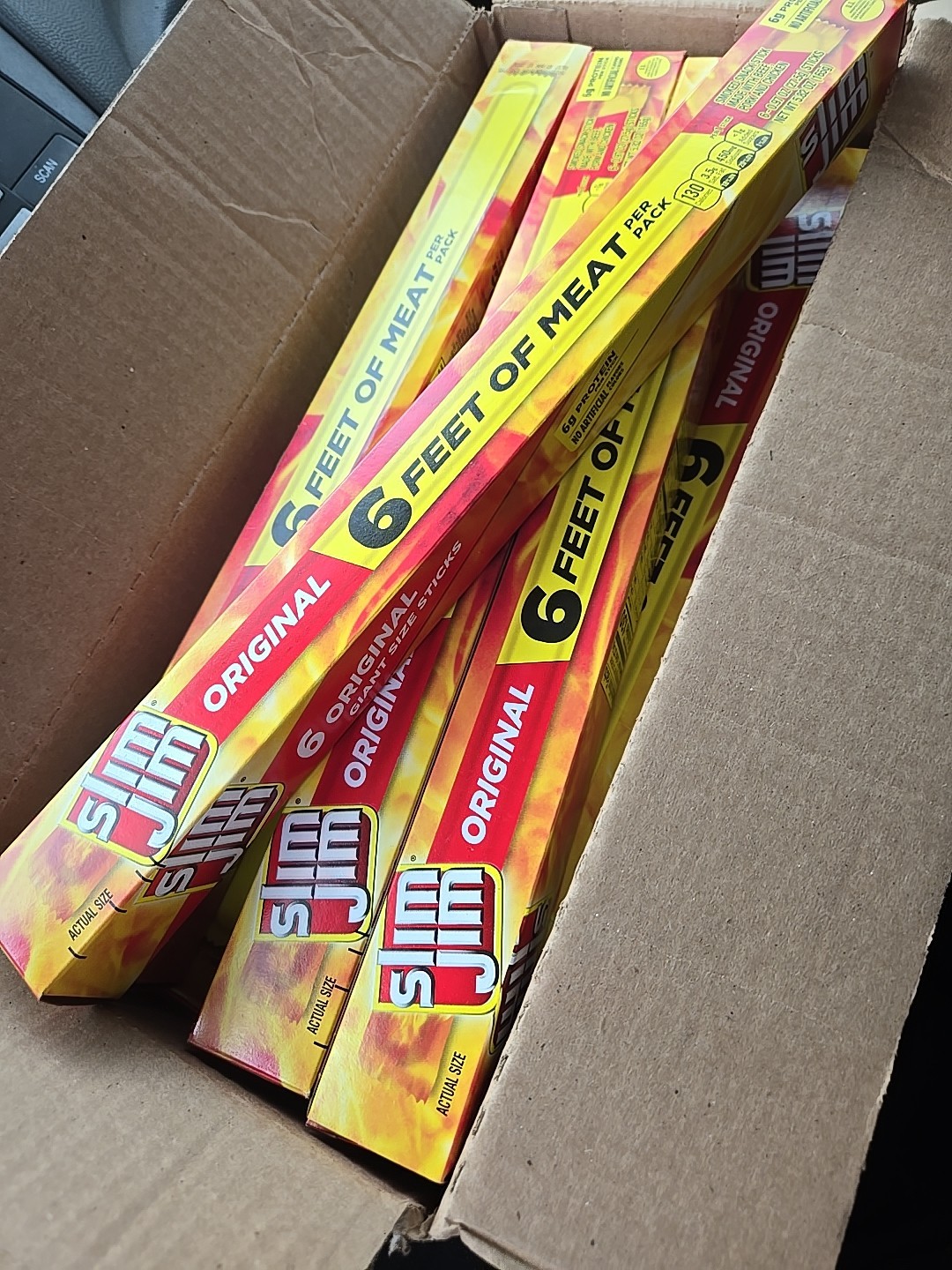 Slim Jim Original 8 Boxes of 6 Sticks Per Box 48 Total Sticks per case
