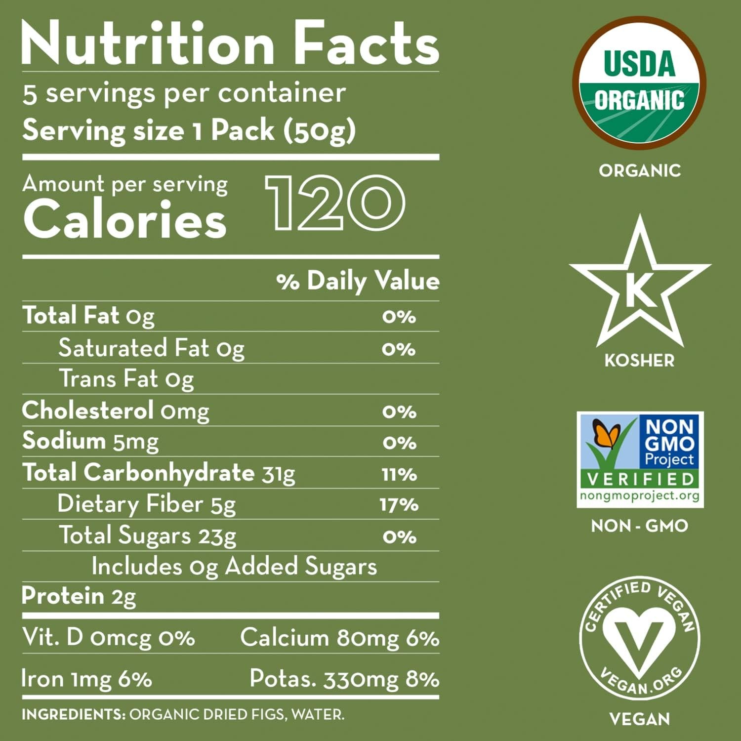 (Pack of 6) Sunny Fruit Dried Fruit Fig Packs 8.8 Oz
