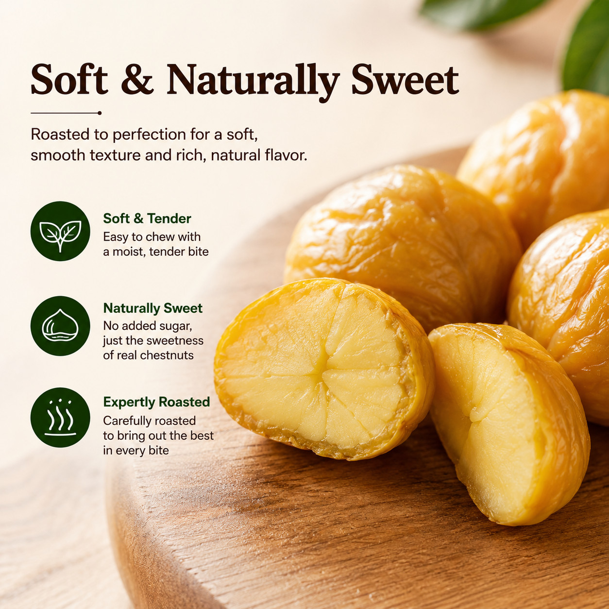 Wang Organic Roasted Peeled Chestnuts 10.58 oz 5 Pack Ready to Eat No Sugar Adde
