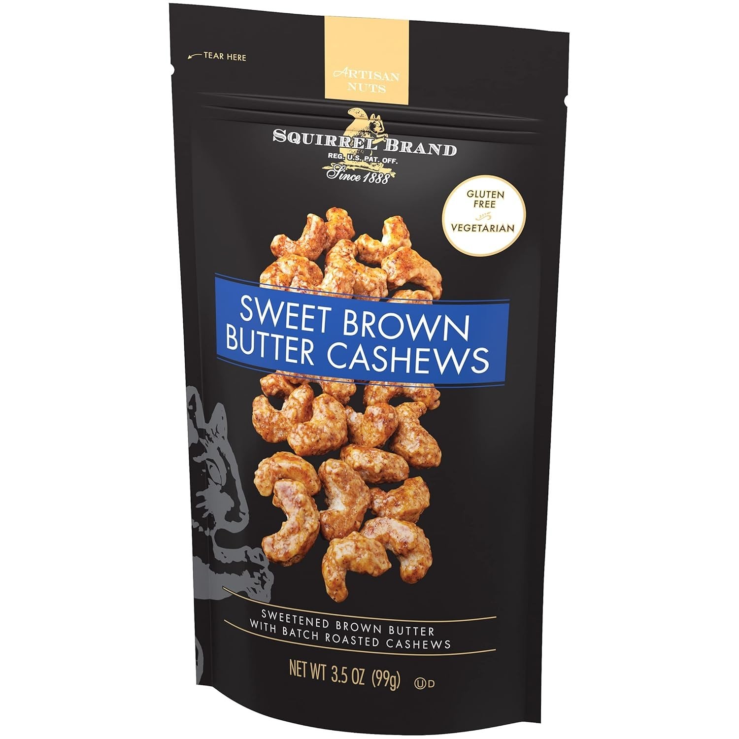 Brand Sweet Brown Butter Cashews,3.5 Ounces Resealable Bag,Gluten Free,Vegeta…