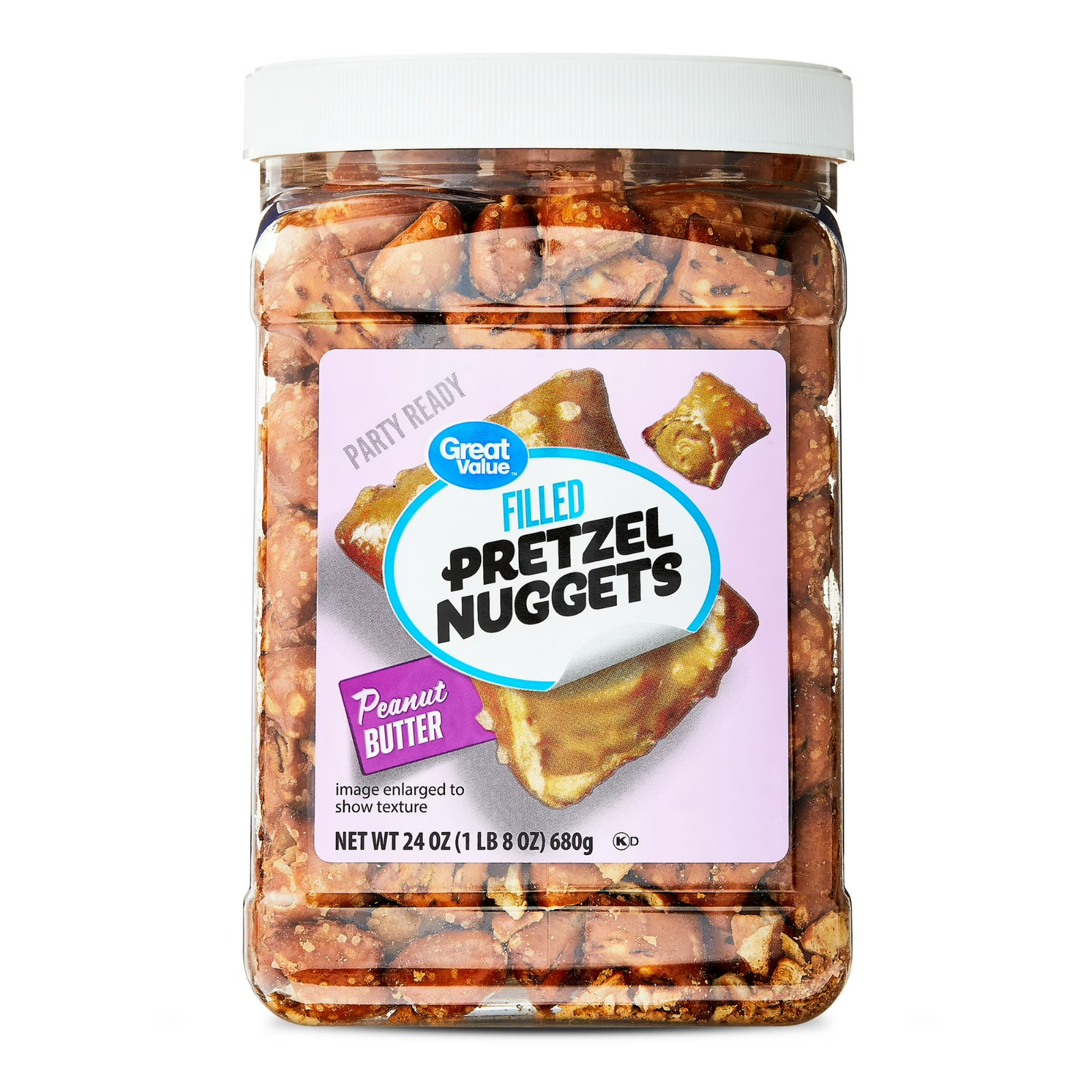 Great Value Peanut Butter Filled Pretzel, 24 oz (Resealable Container)