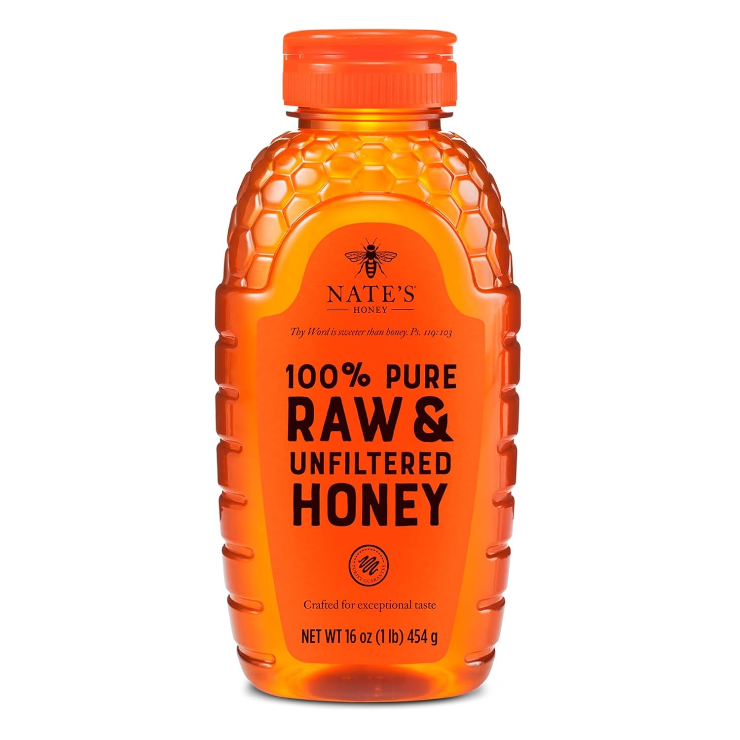 Nature Nate’s Honey: 100% Pure, Raw and Unfiltered Honey – 16 fl oz Gluten-Free