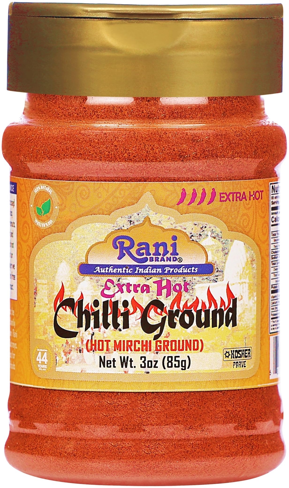 Rani Extra Hot Chilli Powder Indian Spice 3oz (85g) PET Jar